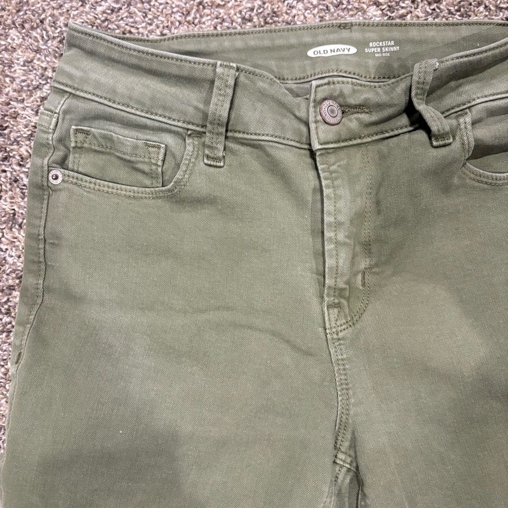 Old Navy Women's Olive Skinny Jeans